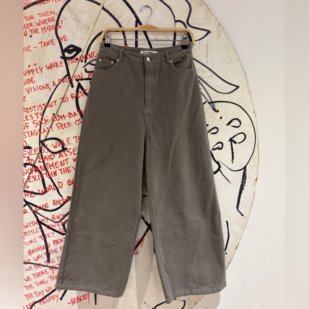 Blanc Noize High Waist Wide Leg Trousers | Made In Korea